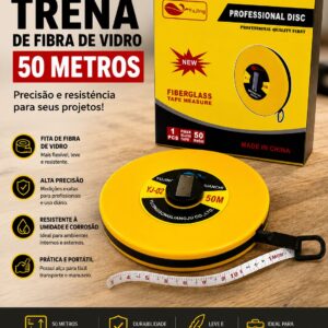 Trena de 50 de fibra de vidro 50 metros