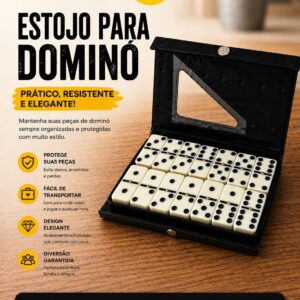 Dominó Tradicional com Estojo