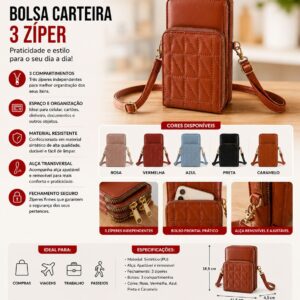 Bolsa Carteira 3 Zíper