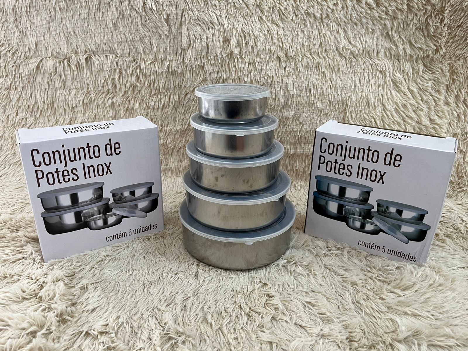 Conjunto de Potes Inox com 5 peças - Imagem 2