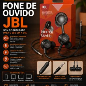 Fone de Ouvido JBL com Microfone
