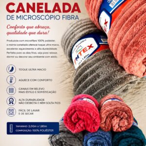 Manta Canelada de Microfibra Premium
