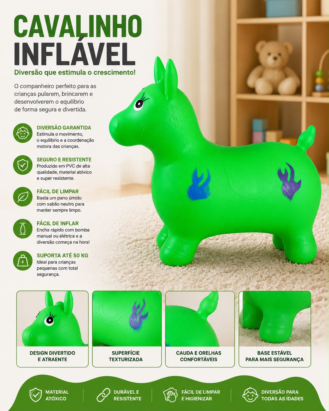 CAVALINHO INFLÁVEL INFANTIL