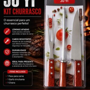 KIT CHURRASCO JU YI – 3 PEÇAS