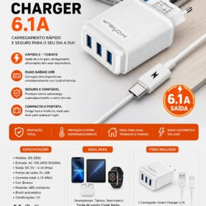 Carregador Smart Charger 6.1A