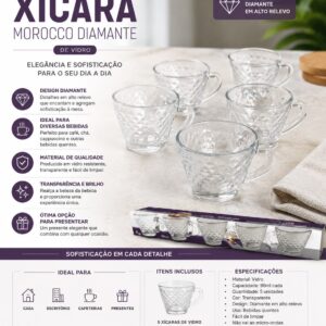Jogo de Xícaras Morocco Diamante