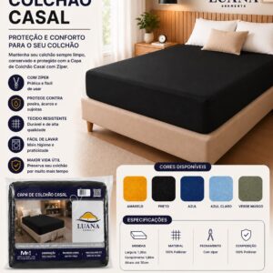 Capa de Colchão Casal com Ziper