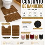 Conjunto de Banheiro 2 Peças Super Macio Antiderrapante